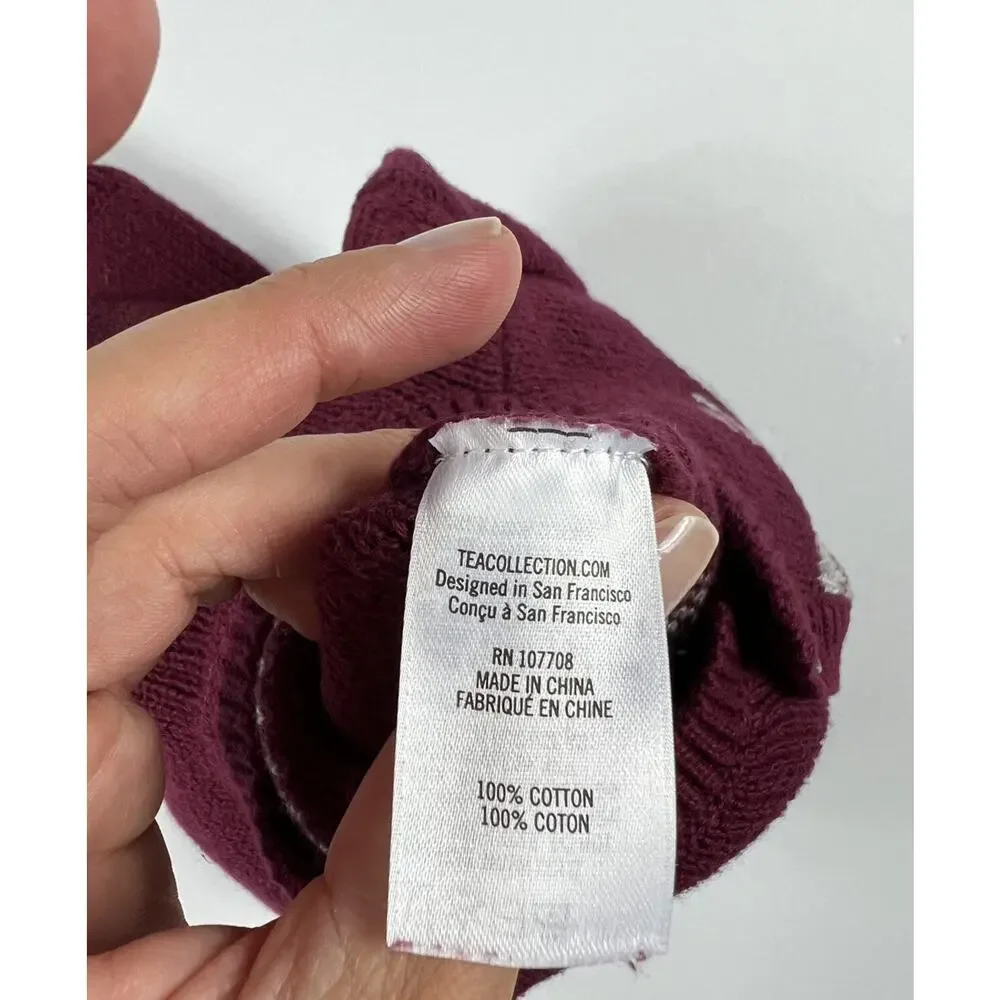 Tea Collection Chimmi Choden Sweater Romper Set Boysenberry 3-6 Months